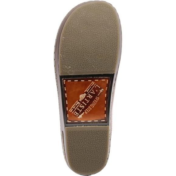 L'Artiste by Spring Step Womens Chino Leather Clog -- Camel NEW - Picture 6 of 6